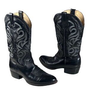 Dan Post Western Boots Milwaukee Leather Pointed Toe Black 2110 Men's Sz 9.5 D